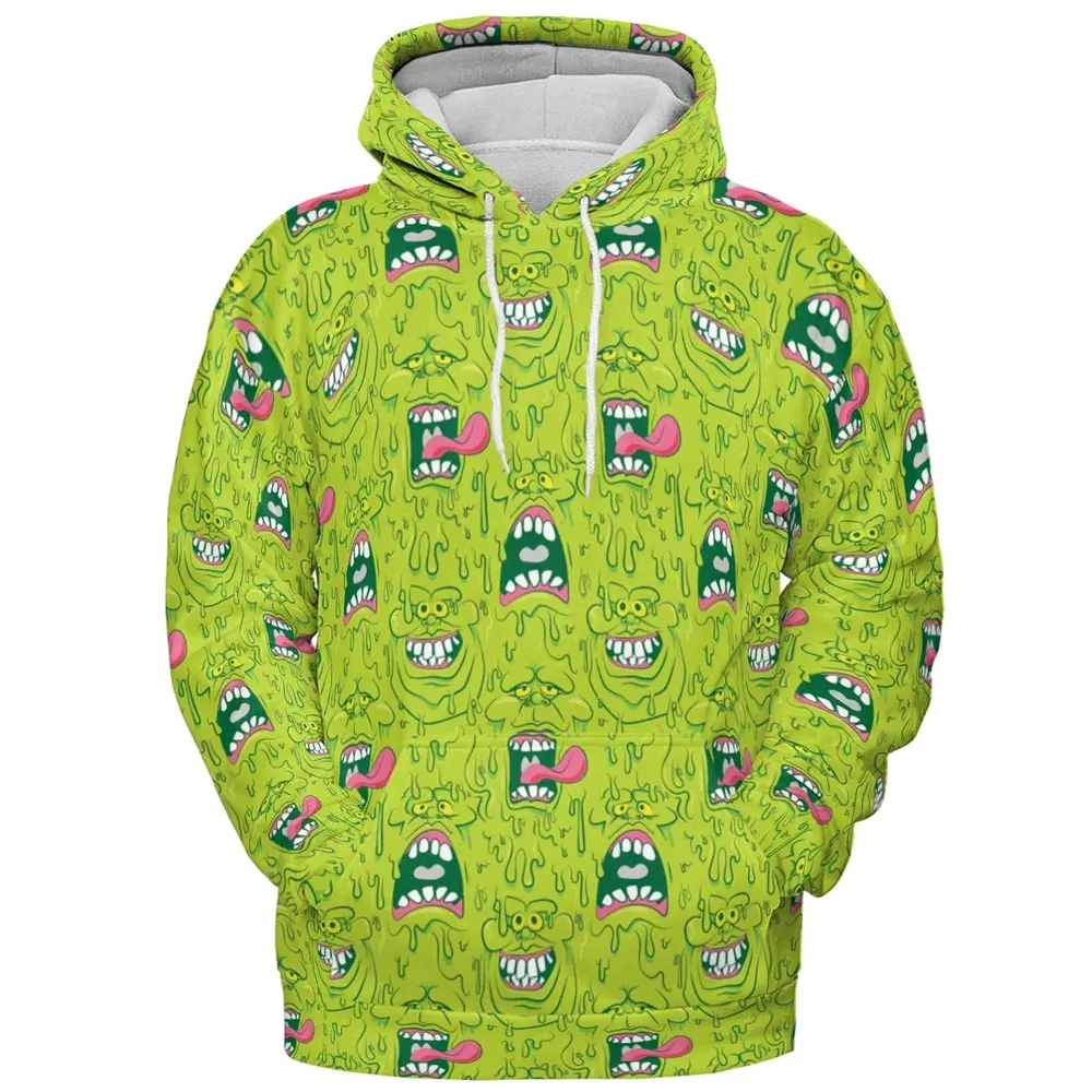 Funny Face Expression Slimer Ghostbusters All-over Print Hoodie - 2