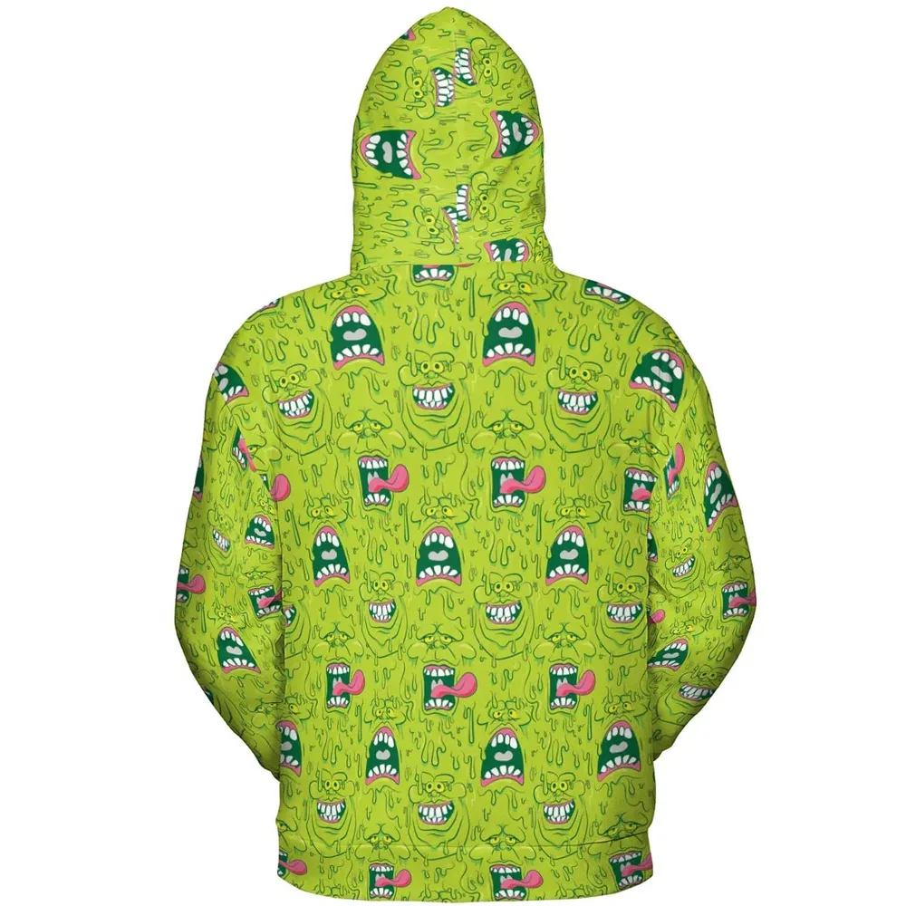 Funny Face Expression Slimer Ghostbusters All-over Print Hoodie - 4