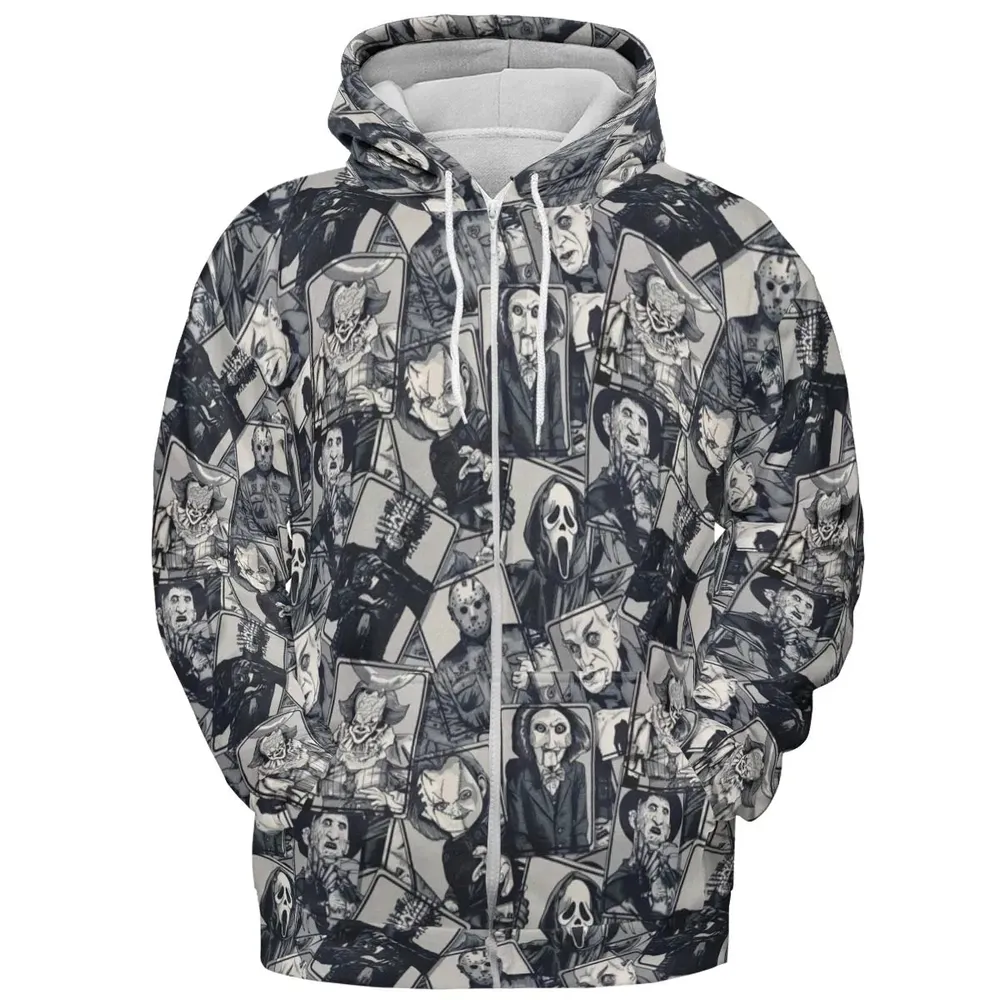 Halloween Horror Villains All-over Print Hoodie - 3
