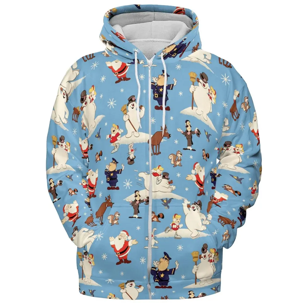 Frosty the Snowman Christmas Characters All-over Print Hoodie - 3