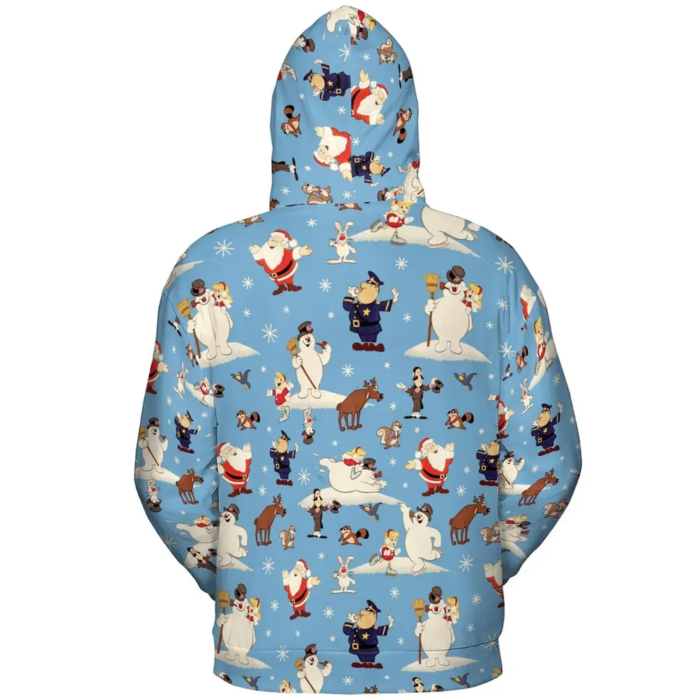 Frosty the Snowman Christmas Characters All-over Print Hoodie - 4