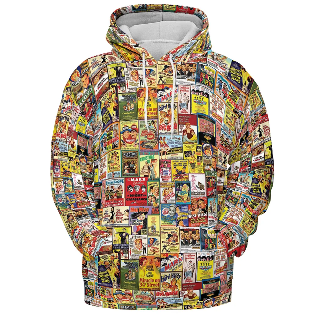 Vintage Comedy Film Posters All-over Print Hoodie - 2