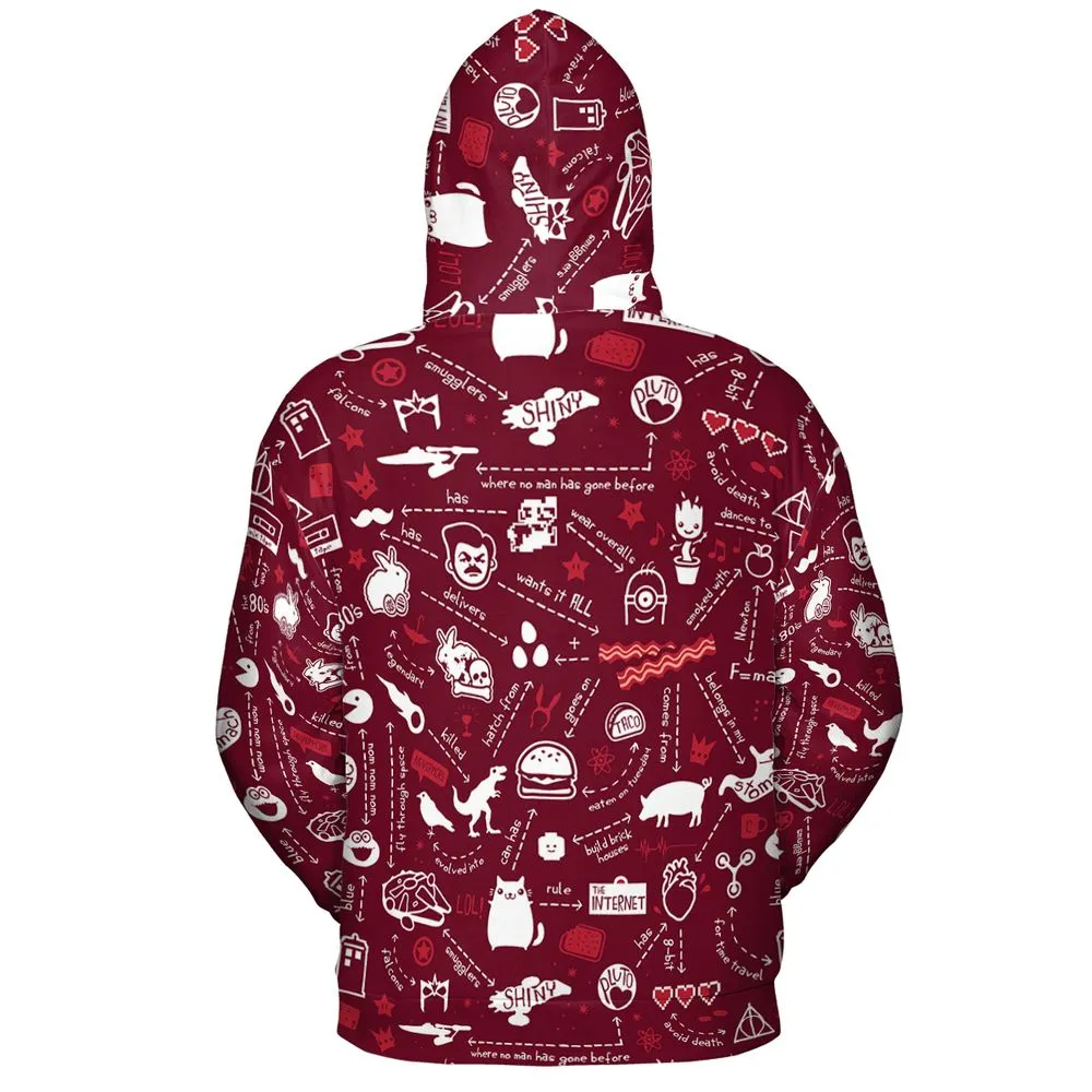 All-over Print Hoodie - 6NV1DUSX -  - 4