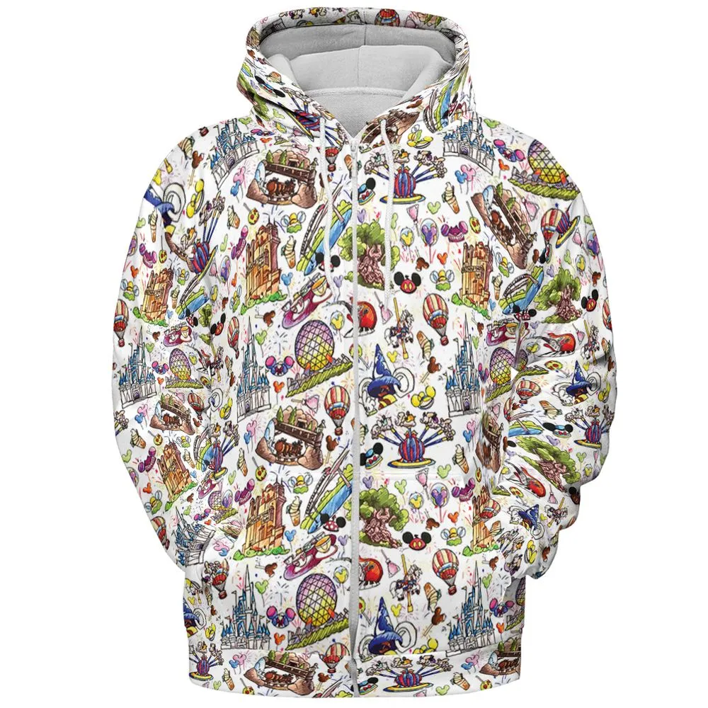 All-over Print Hoodie - 7TP21XA1 -  - 3