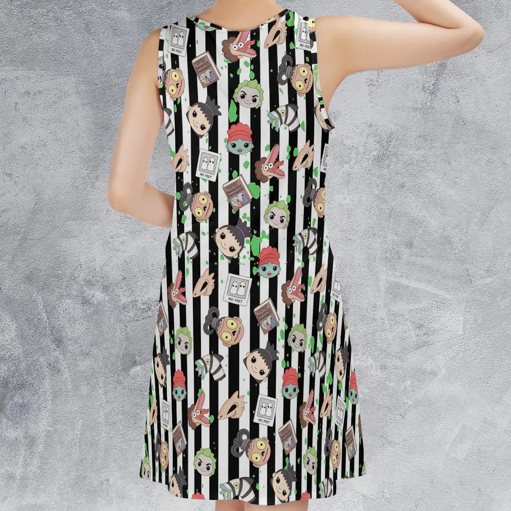 Strange And Unusual Beetlejuice Sleeveless Dress - 3