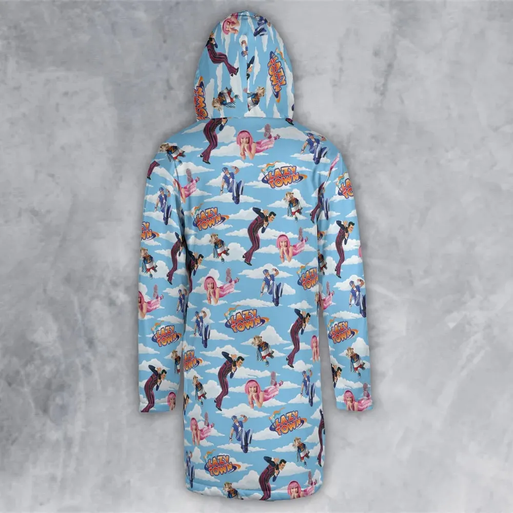 Lazy Town Collage Hooded Cloak Coat - 3