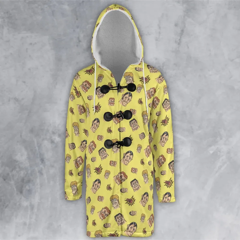 Retro Ring Kings Punch-out Hooded Cloak Coat - 2