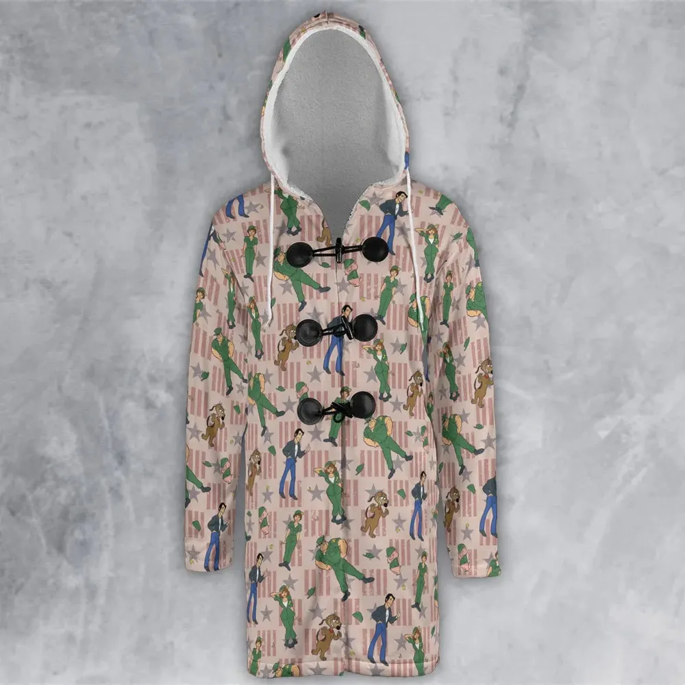 Laverne And Shirley with The Fonz Hooded Cloak Coat - 2