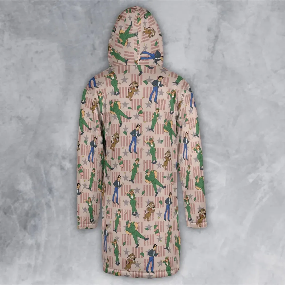Laverne And Shirley with The Fonz Hooded Cloak Coat - 3