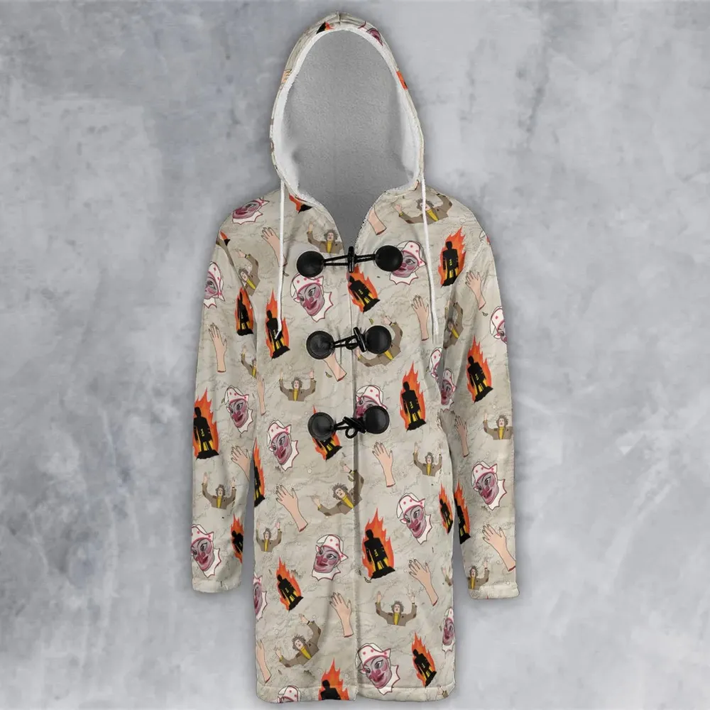 The Wicker Man Pattern Hooded Cloak Coat - 2
