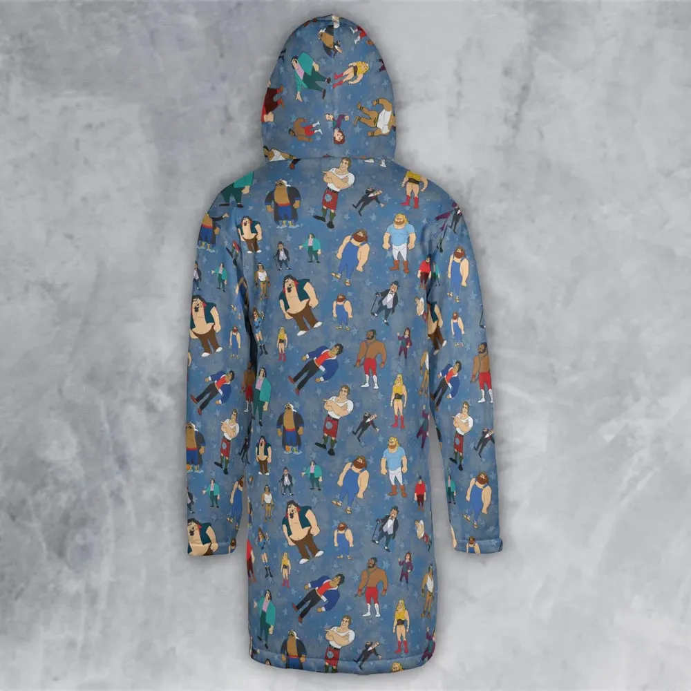 80s Hulk Rock 'n' Wrestling Characters Hooded Cloak Coat - 3