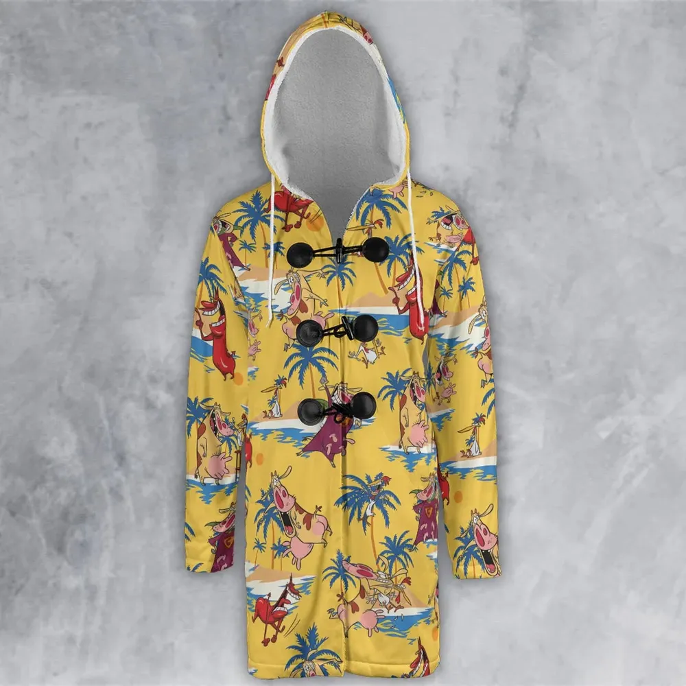 Cow Chicken Red Guy Hooded Cloak Coat - 2