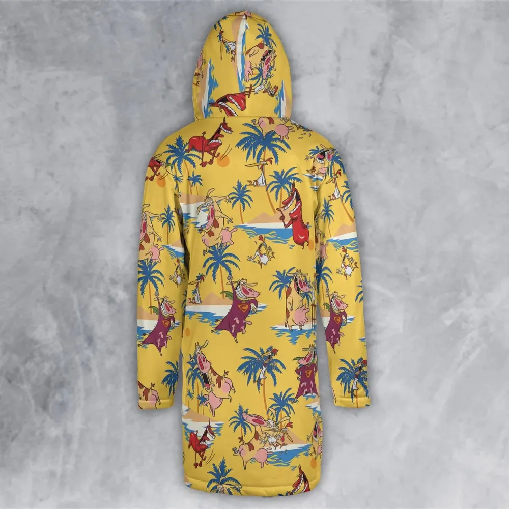 Cow Chicken Red Guy Hooded Cloak Coat - 3