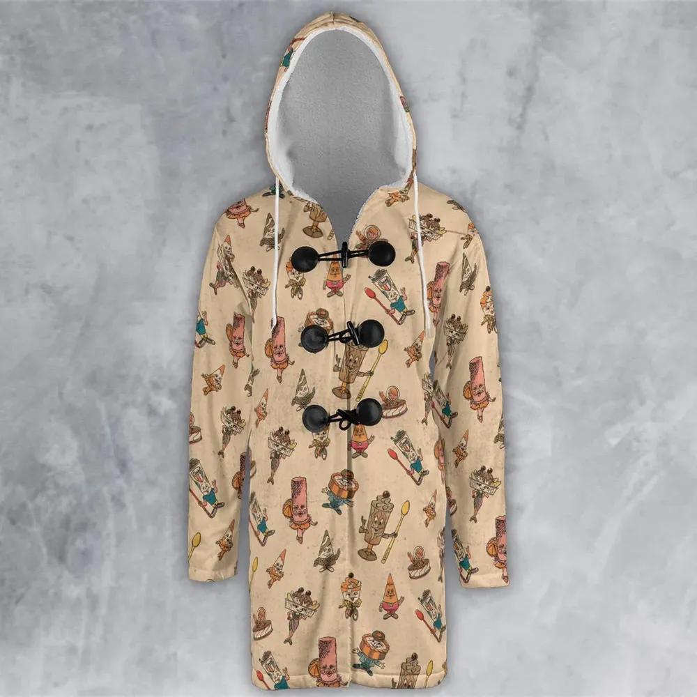 Retro Dessert Mascots Carvel comic book Ice Cream Hooded Cloak Coat - 2