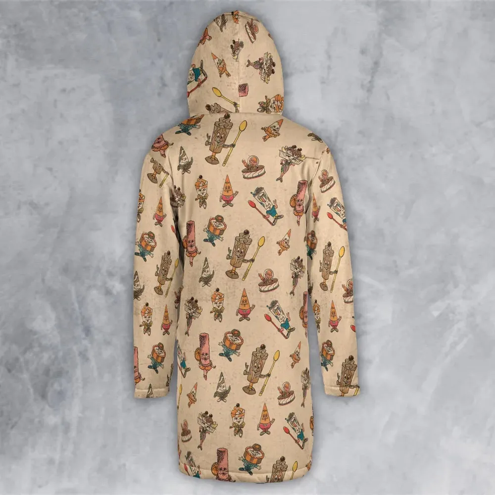 Retro Dessert Mascots Carvel comic book Ice Cream Hooded Cloak Coat - 3