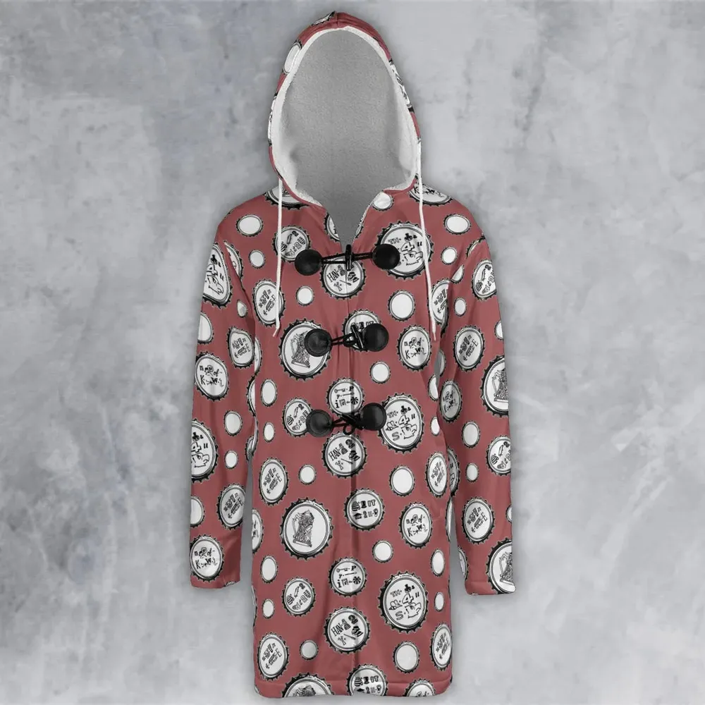 Recall Memories Beer Cap Puzzles Hooded Cloak Coat - 2