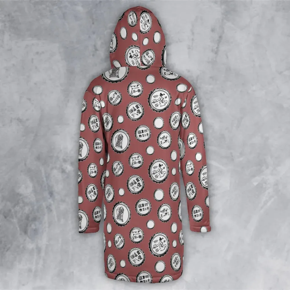 Recall Memories Beer Cap Puzzles Hooded Cloak Coat - 3