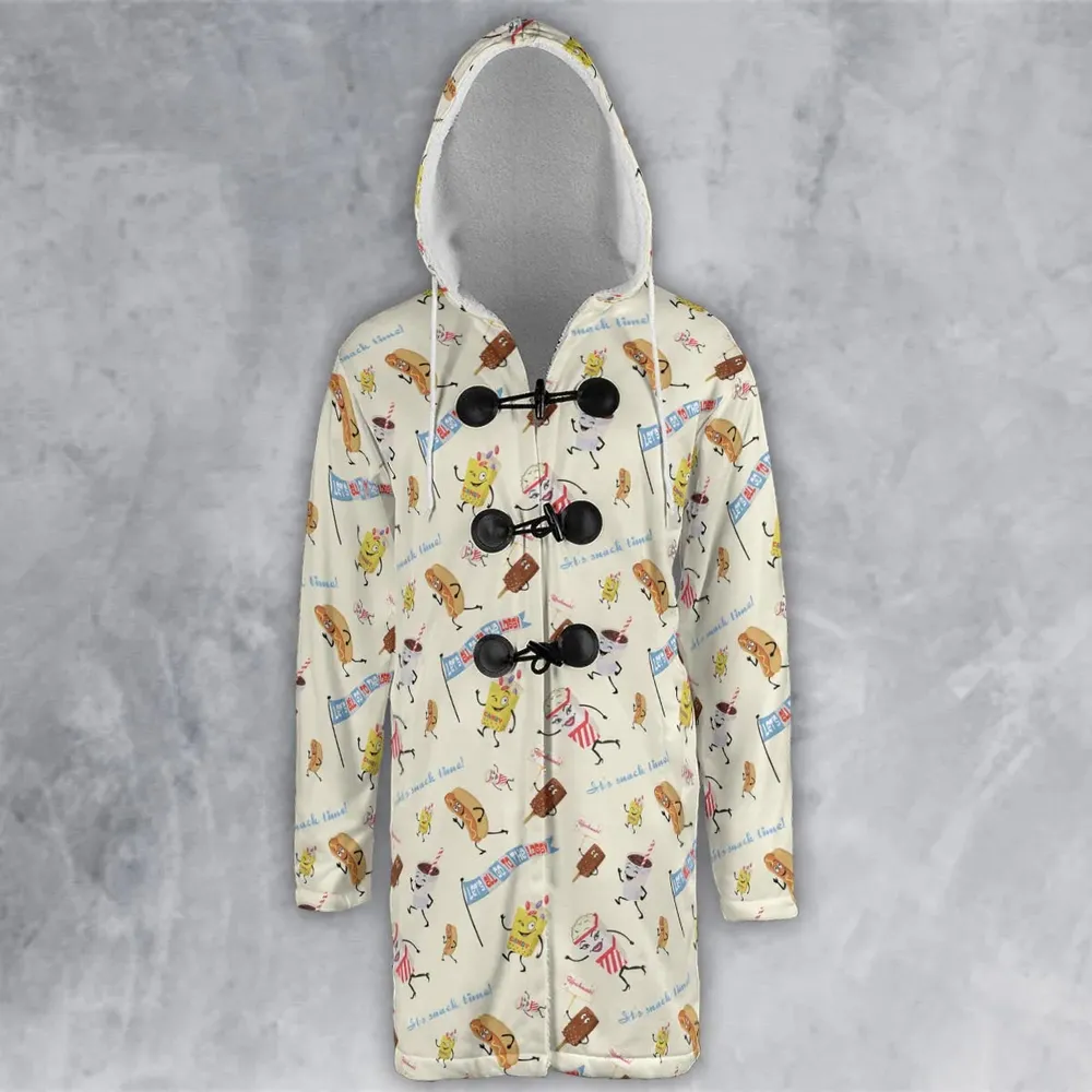 Let's All Go To The Lobby Retro Cartoon Hooded Cloak Coat - 2