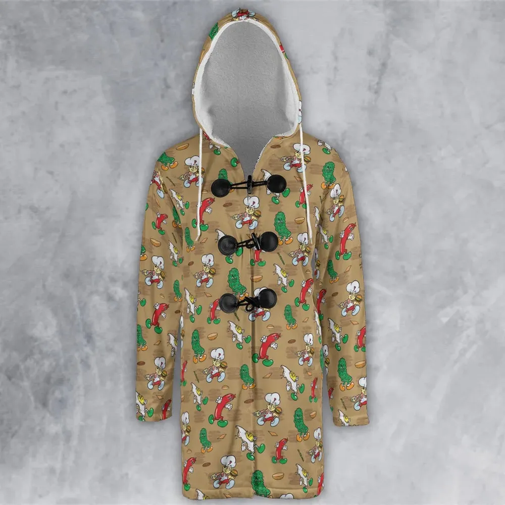 BurgerTime Arcade Hooded Cloak Coat - 2