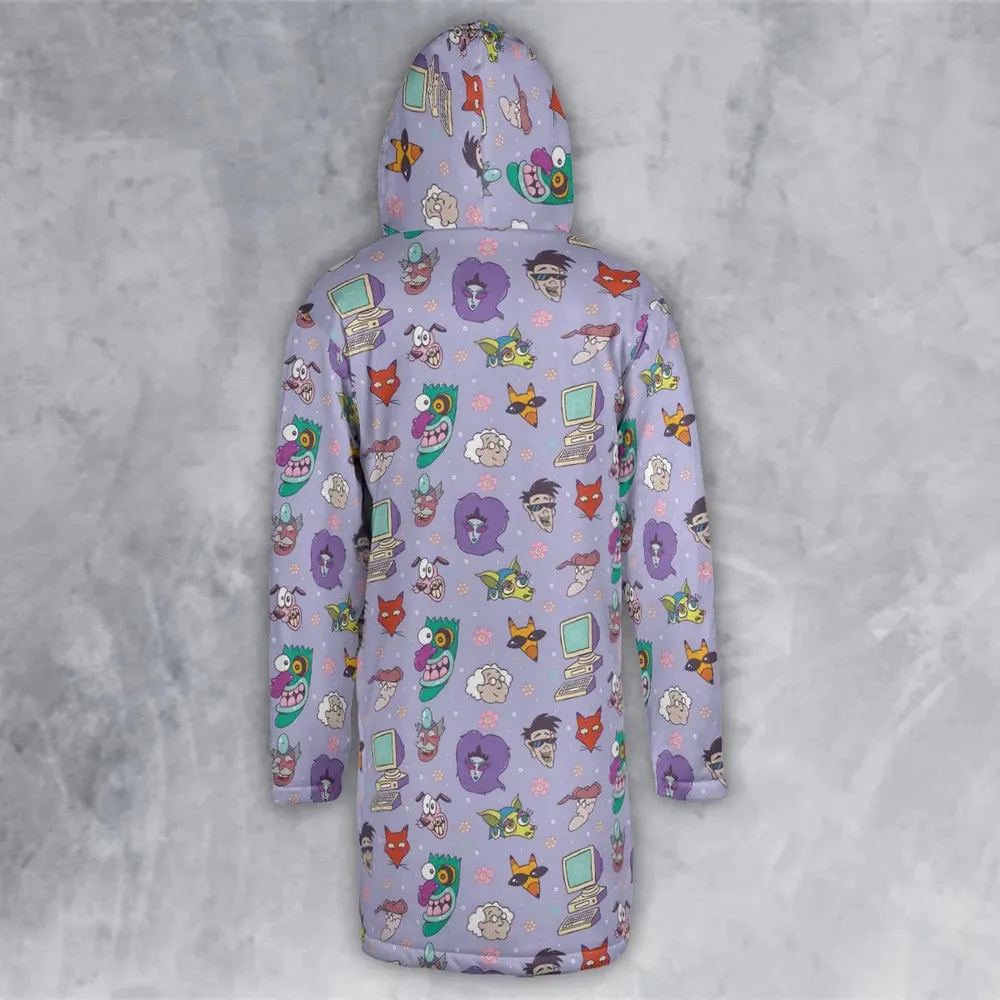 Floral Courage Courage the Cowardly Dog Hooded Cloak Coat - 3