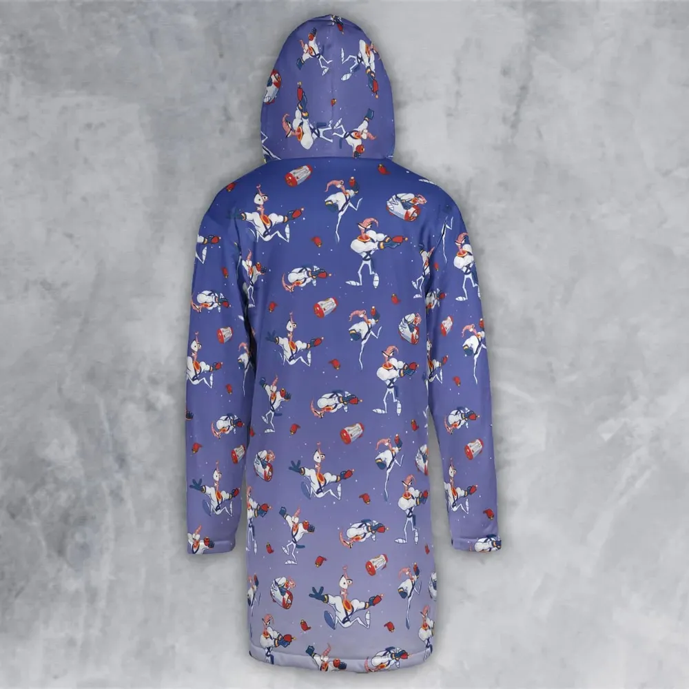Ungroovy Earthworm Jim Hooded Cloak Coat - 3