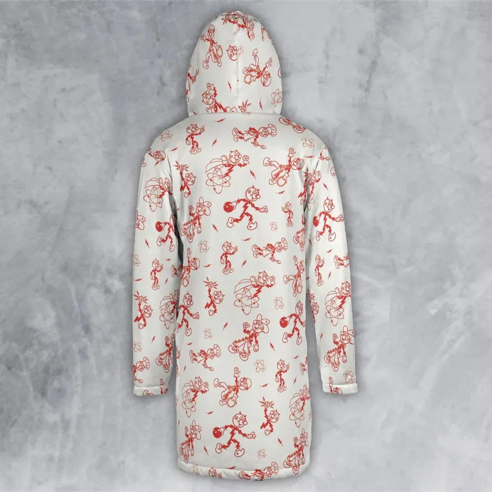 Vintage Style Nostalgic Reddy Kilowatt Hooded Cloak Coat - 3