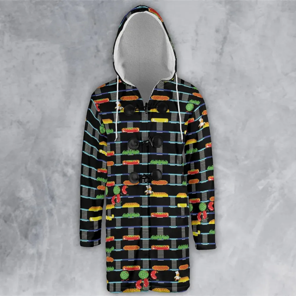 BurgerTime Arcade Game Hooded Cloak Coat - 2