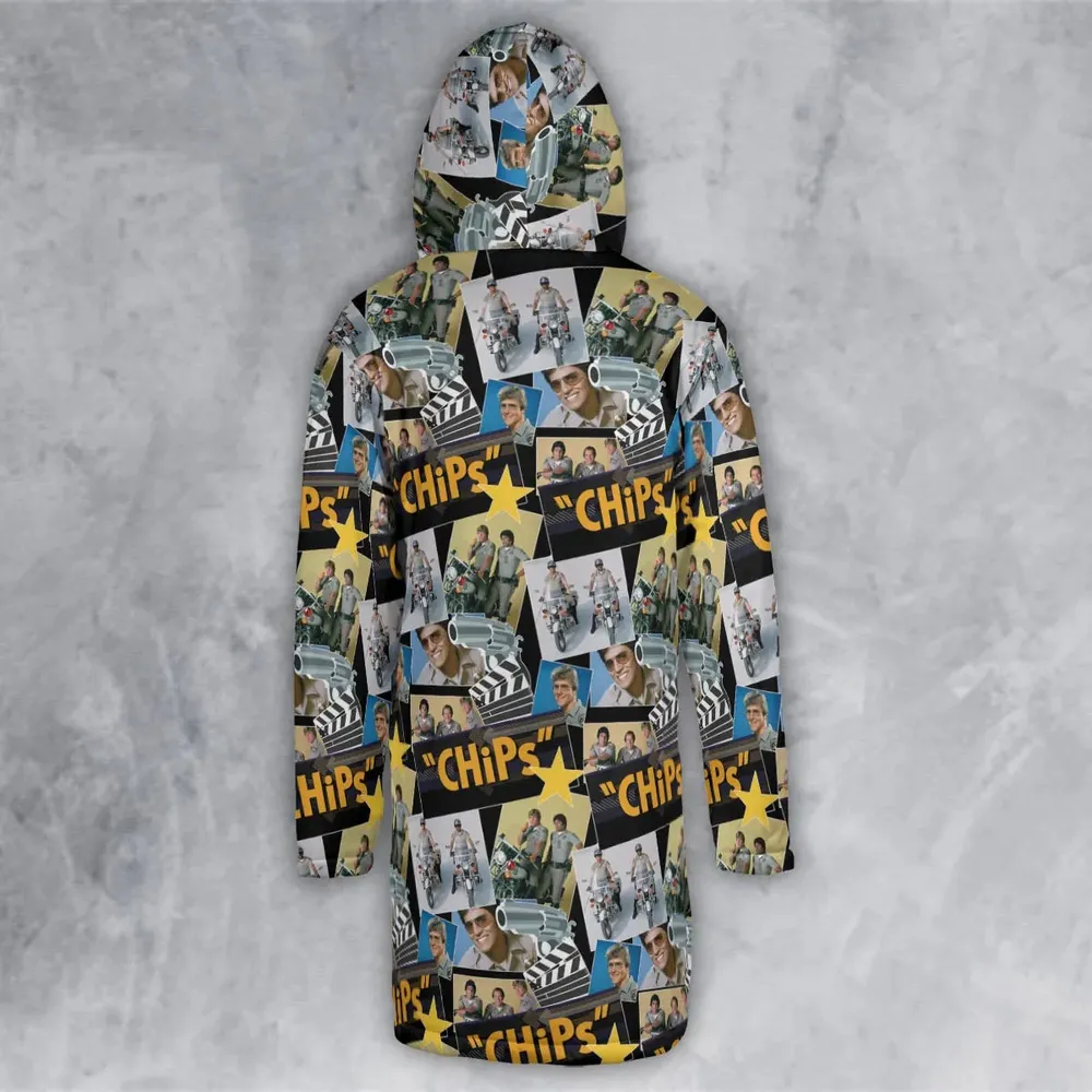 70s Flashback Chips Hooded Cloak Coat - 3