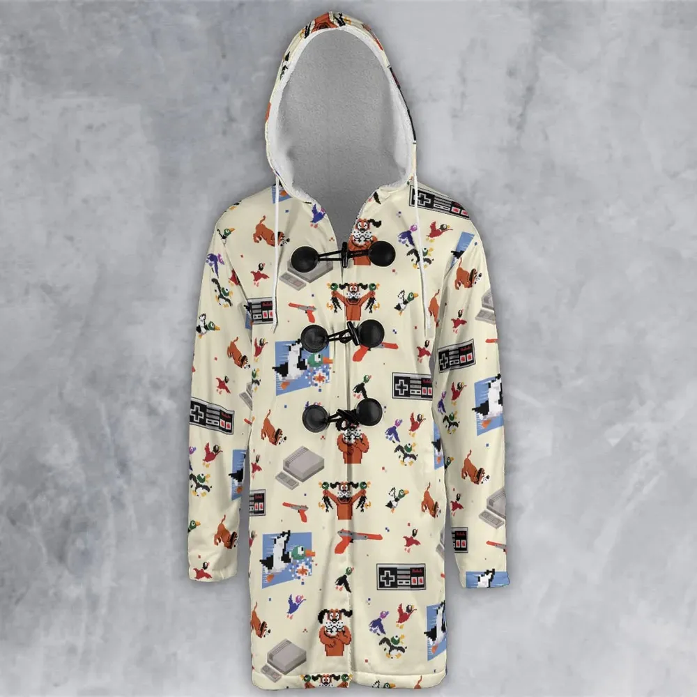 Retro Video Game Duck Hunt Hooded Cloak Coat - 2
