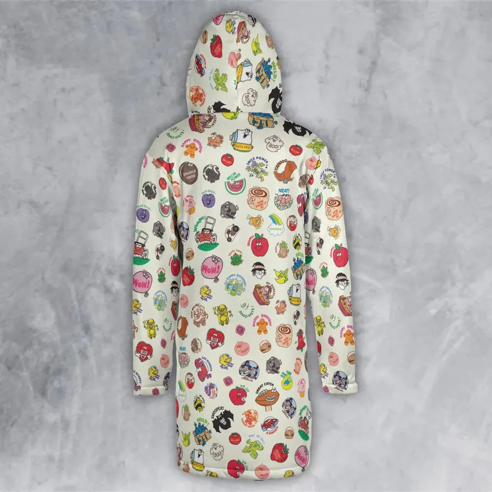 Vintage Trend Matte Scratch & Sniff Hooded Cloak Coat - 3