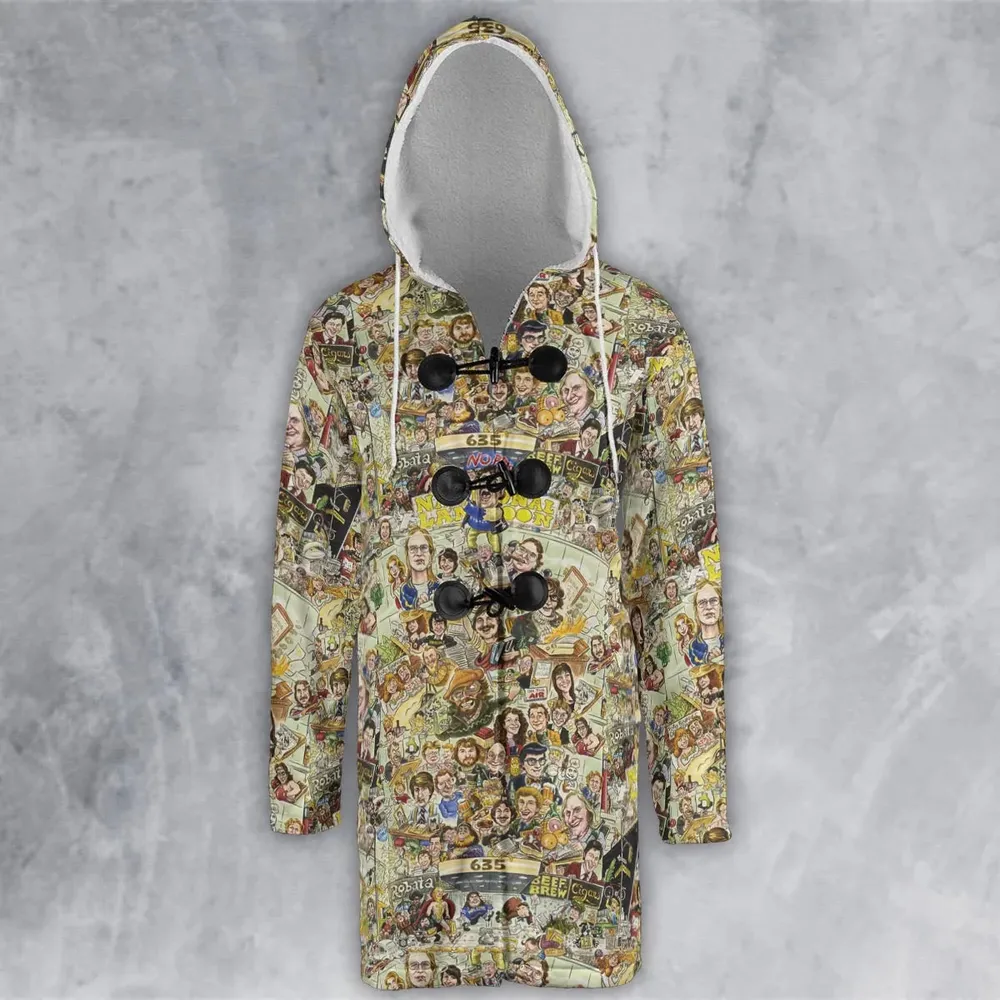 Drunk Stoned Brilliant Dead Hooded Cloak Coat - 2