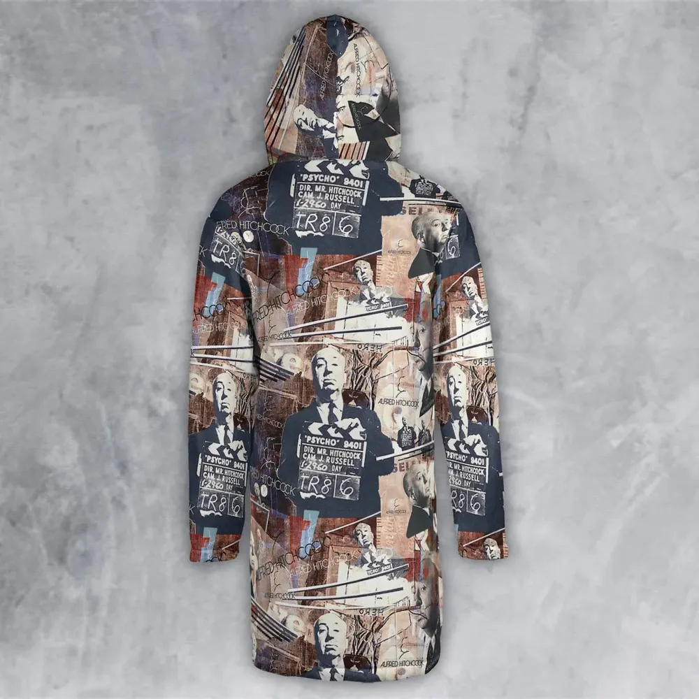 Alfred Hitchcock Aesthetic Hooded Cloak Coat - 3