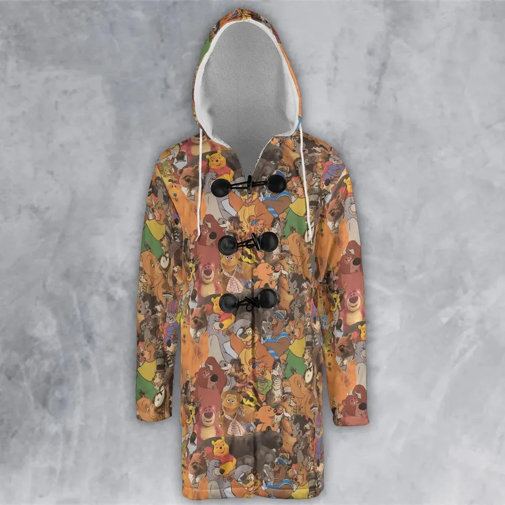 Bear Squad Hooded Cloak Coat - 2