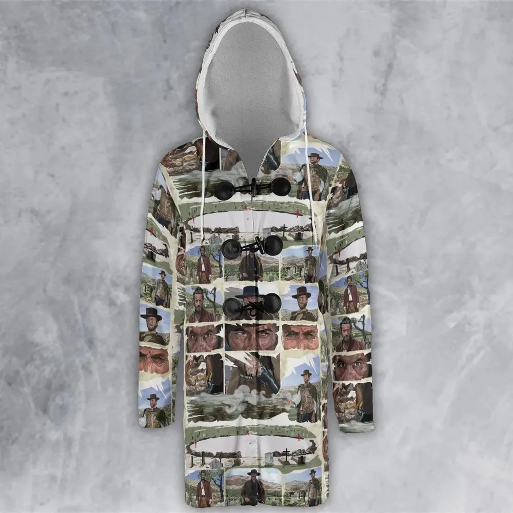 The Man With No Name The Good The Bad and The Ugly Hooded Cloak Coat - 2
