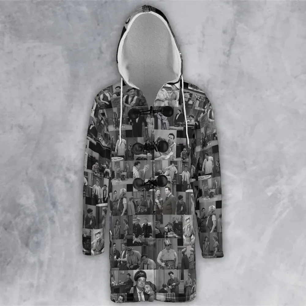 To The Moon The Honeymooners Hooded Cloak Coat - 2