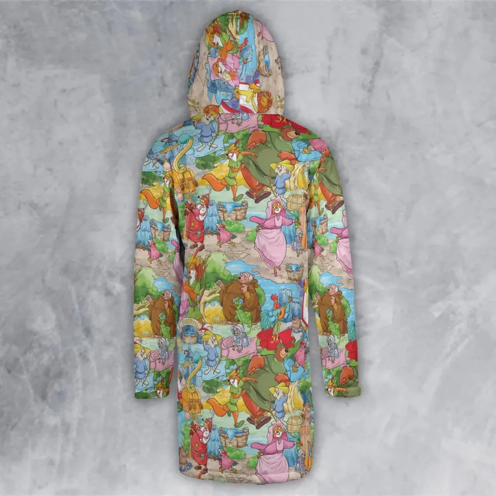 Archer Wood Plaid Robin Hood Hooded Cloak Coat - 3