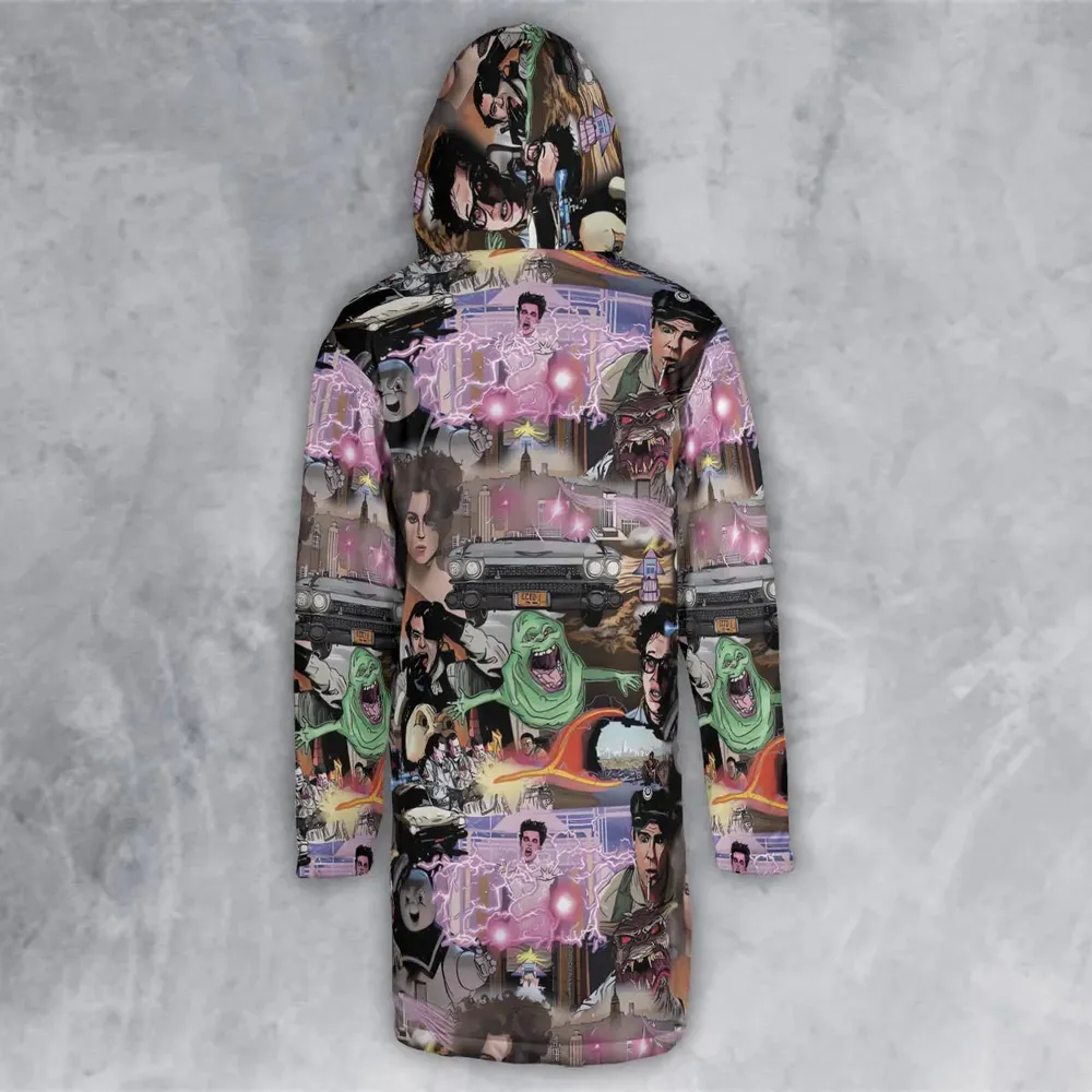 Ghostbusters Comic Style Montage Hooded Cloak Coat - 3