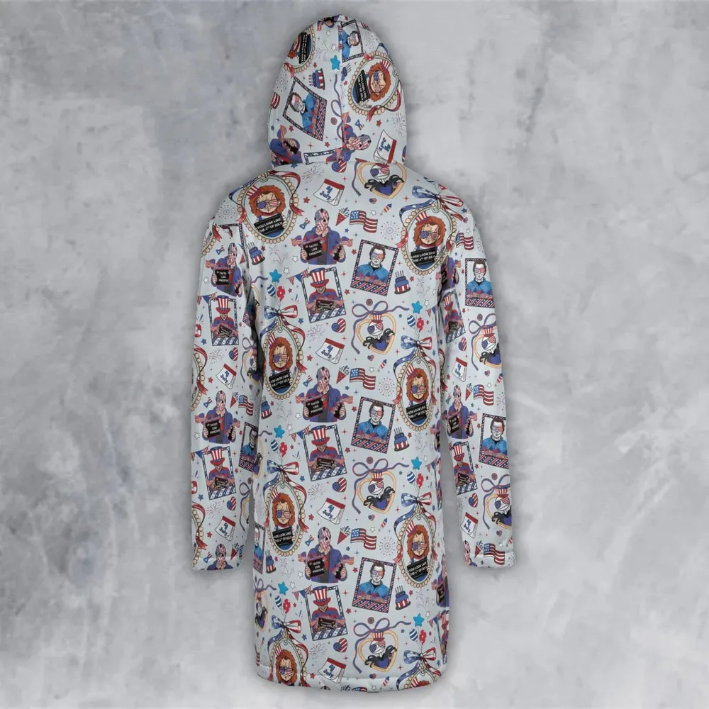 Patriotic Horror Hooded Cloak Coat - 3