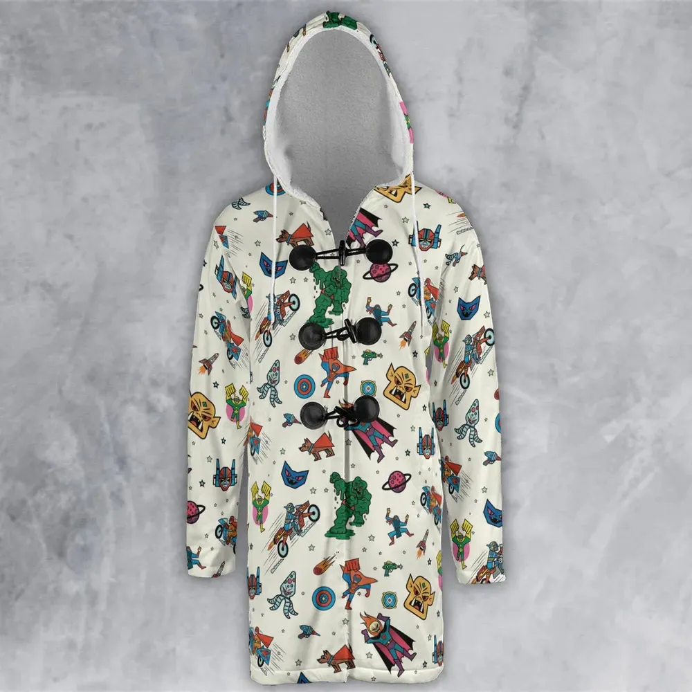 Nastalgic Cartoon Villains Hooded Cloak Coat - 2
