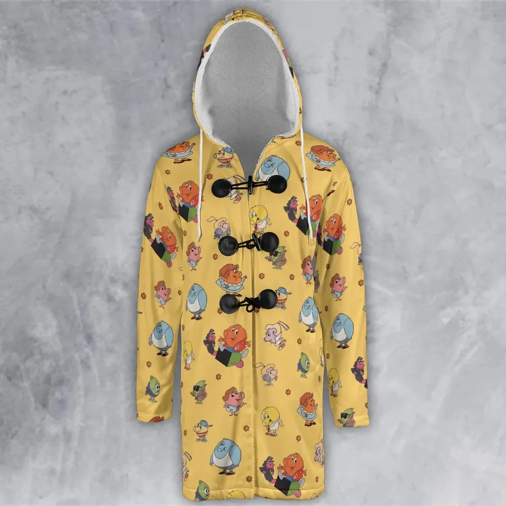 80s Arcade Game Qbert Hooded Cloak Coat - 2