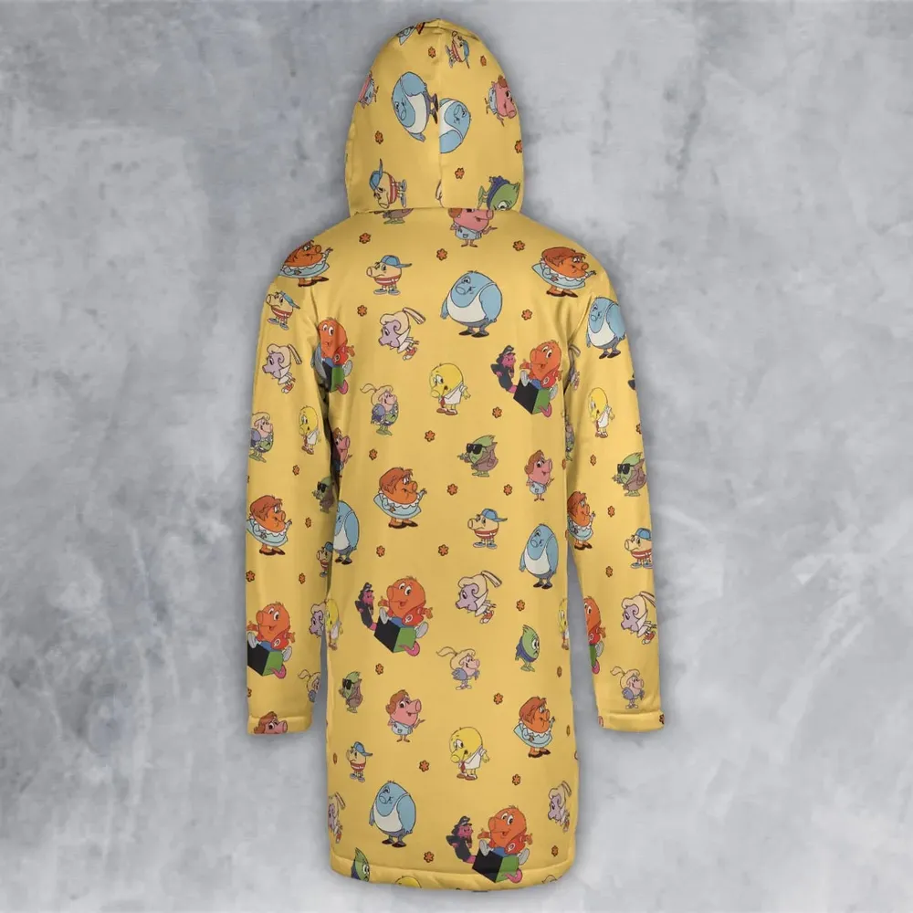 80s Arcade Game Qbert Hooded Cloak Coat - 3