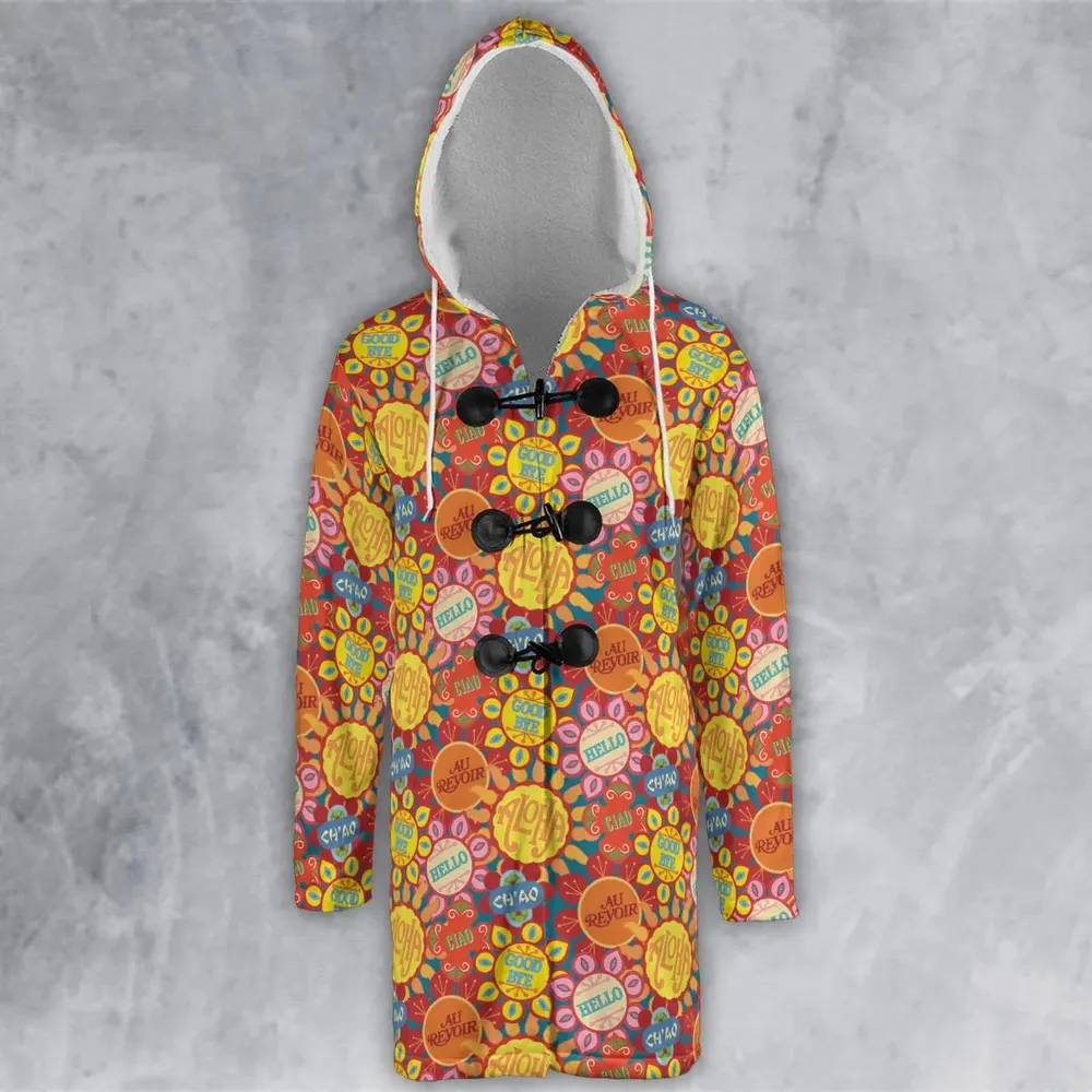 It's a Small World Flowers Hooded Cloak Coat - 2