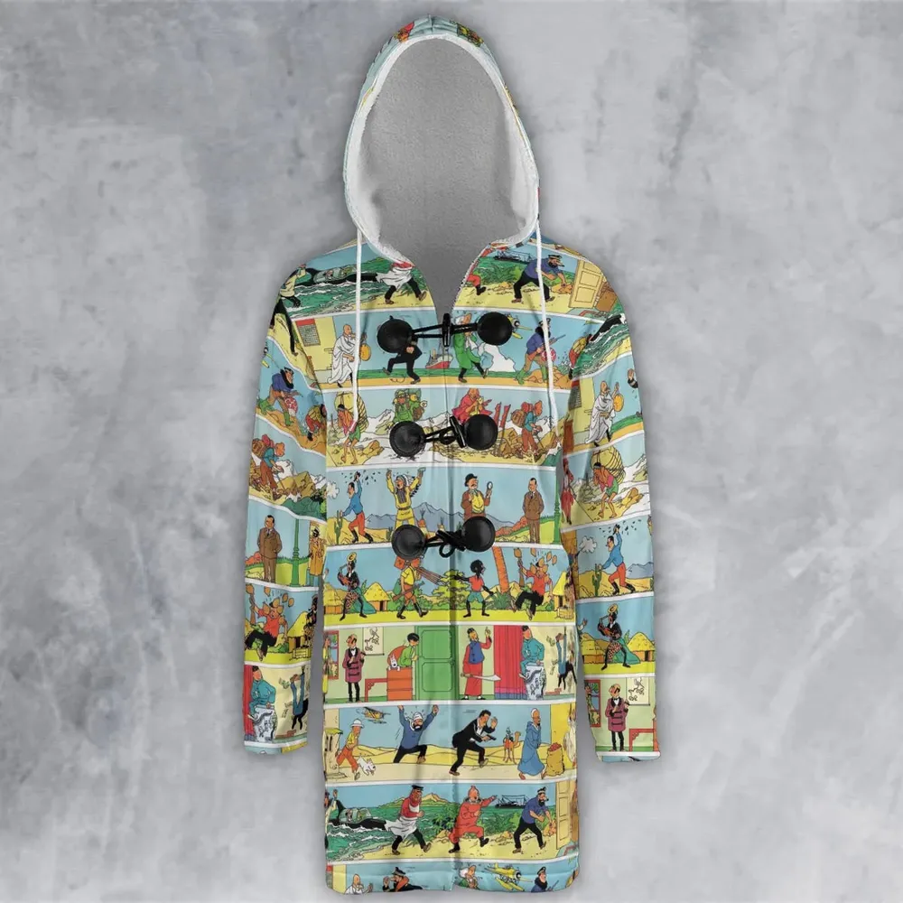 The Story Of Tintin Hooded Cloak Coat - 2