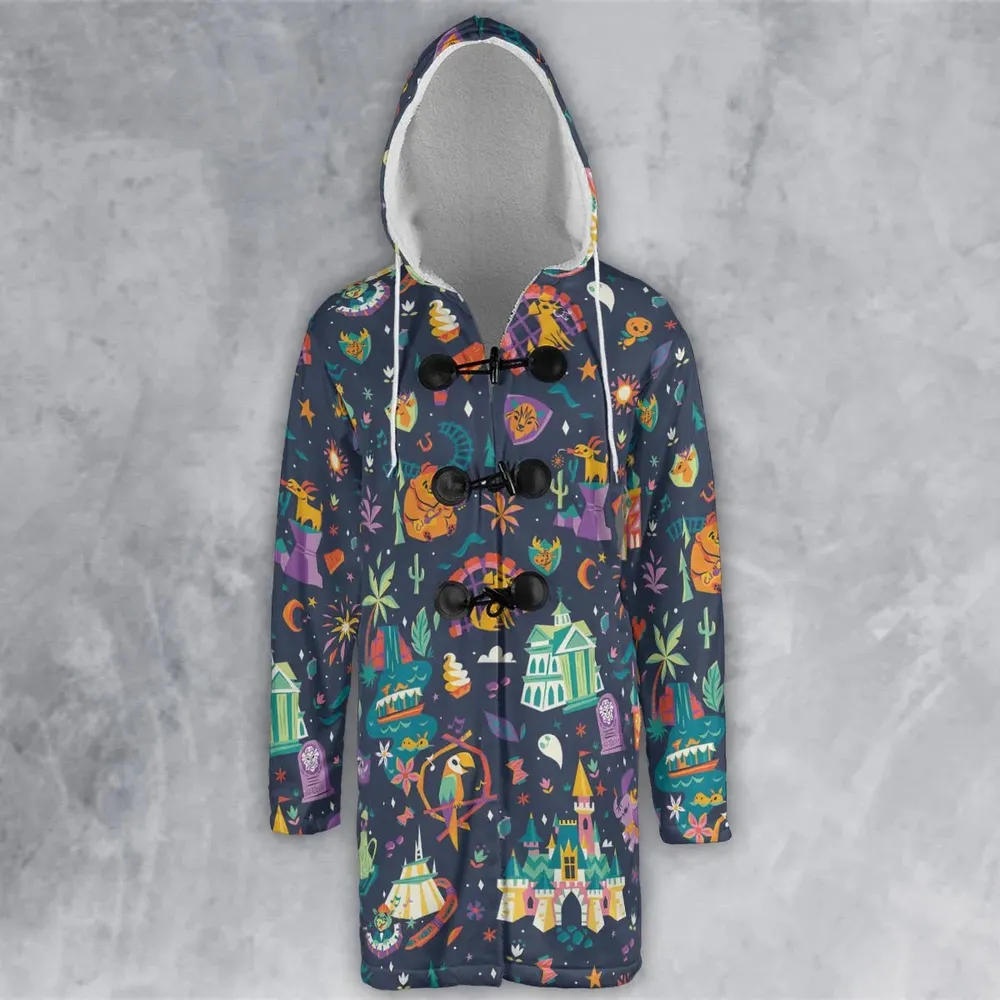 Magic Kingdom Theme Hooded Cloak Coat - 2