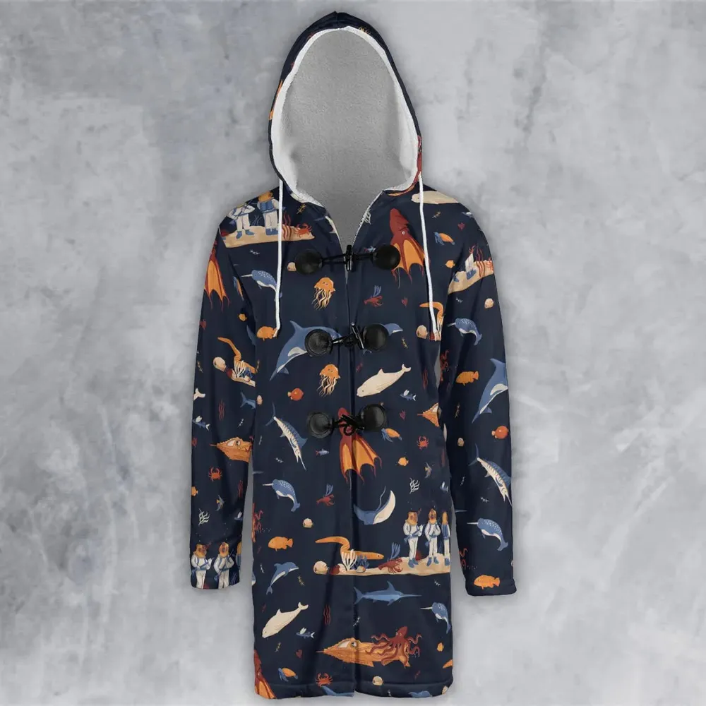 Around The Word Under The Sea Hooded Cloak Coat - 2
