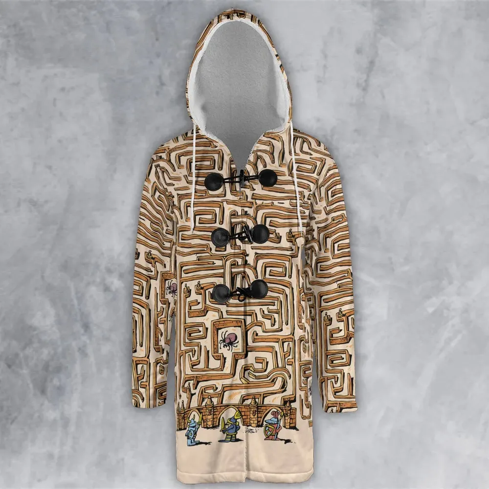 Fantasy Drip Labyrinth Hooded Cloak Coat - 2