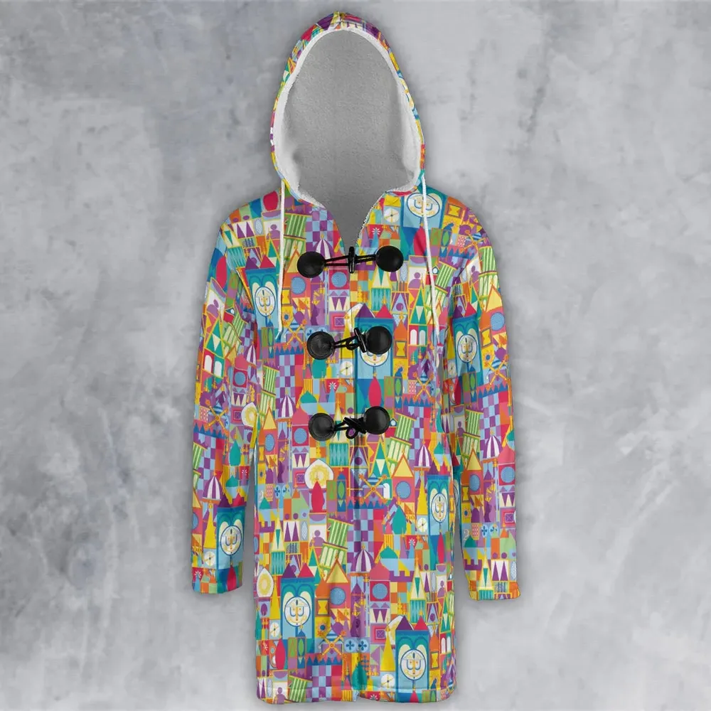 It's a Small World Hooded Cloak Coat - 2