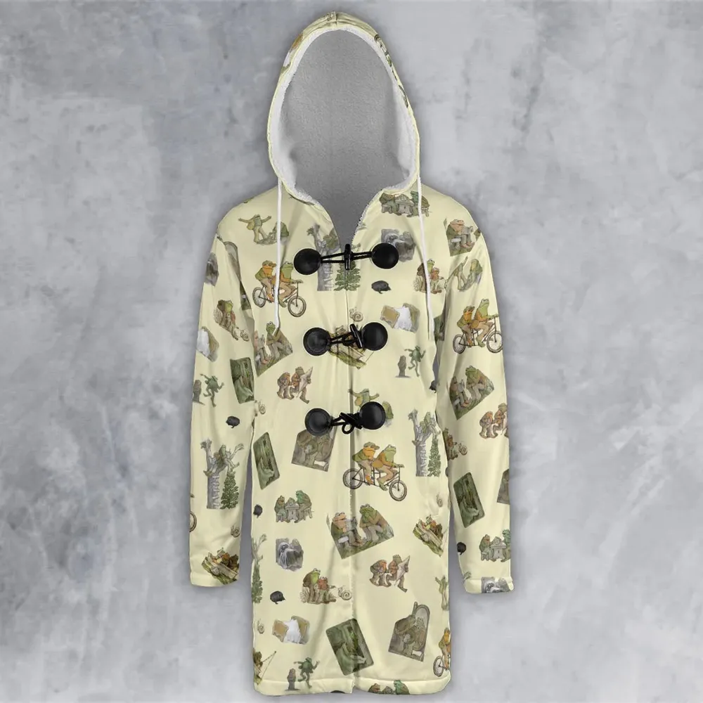 Frog and Toad Pattern Hooded Cloak Coat - 2