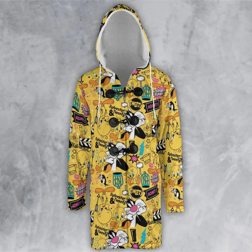Cartoon Drip Looney Tunes Hooded Cloak Coat - 2