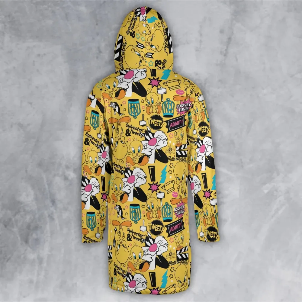 Cartoon Drip Looney Tunes Hooded Cloak Coat - 3